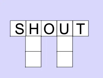 CrossWords Out of a Word: Shout